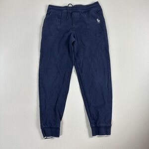 Polo Ralph Lauren Double Knit Jogger Sweatpants Boy Youth Large 14-16 Blue Faded
